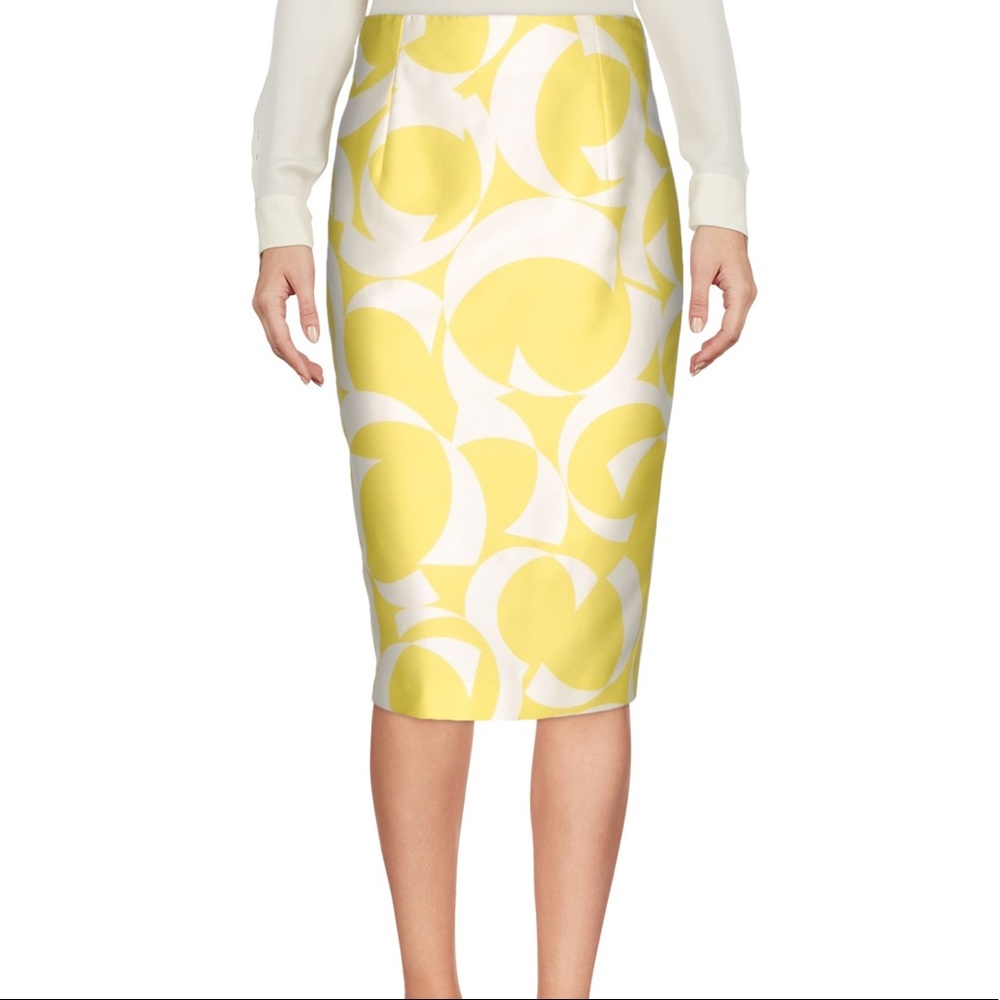 Silk blend pencil skirt